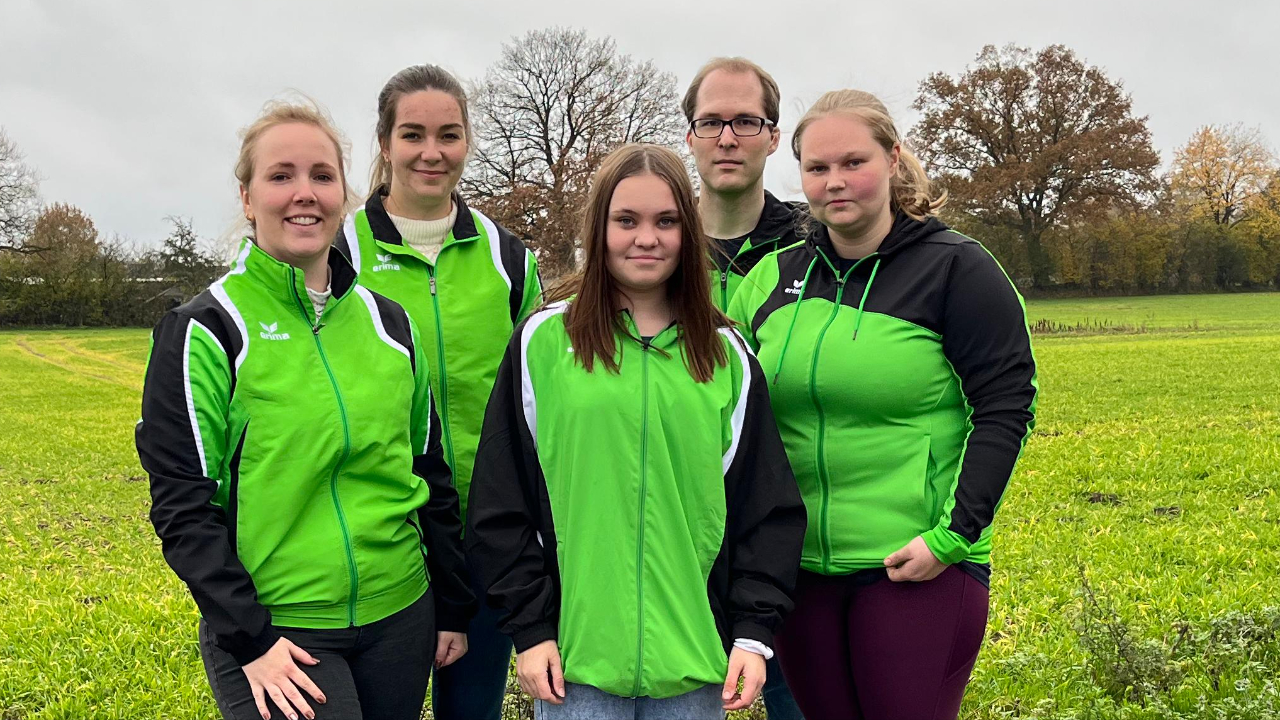 v.l.: Aileen Jedtberg, Ann-Kathrin Singpiel, Cecilia Dahm, Florian Jeger und Natalie Sevke aktuell auf Tabellenplatz 2.