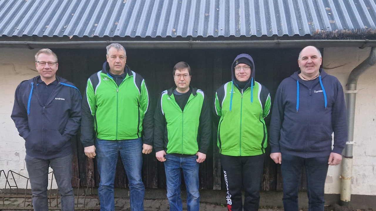 SSV Kassau I v.l.: Andreas Klauck, Axel Singpiel, Ken Kaminsky, Martin Hube und Torsten Venohr